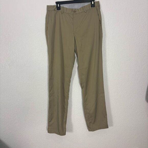 Nike Golf Dri-Fit Standard Fit Khaki Straight Leg Dress Pants Men's Size 32 x 34 - Picture 1 of 8